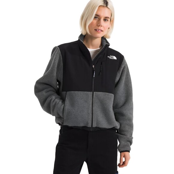 The North Face Retro Denali Jacket Black Grey Full Zip Pockets Polartec Size L - Picture 1 of 14